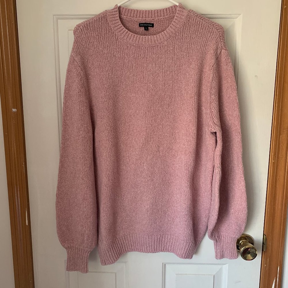 Who What Wear Pink Balloon Sweater